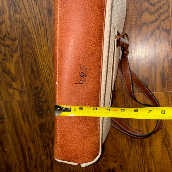 B.O.C Born of Concept NWT Shoulder Purse Brown & Beige Tote Bag with Keychain - Picture 9 of 9